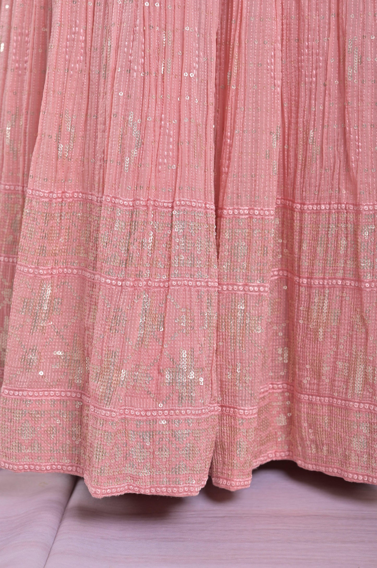 Blush Pink Mirror Lehenga