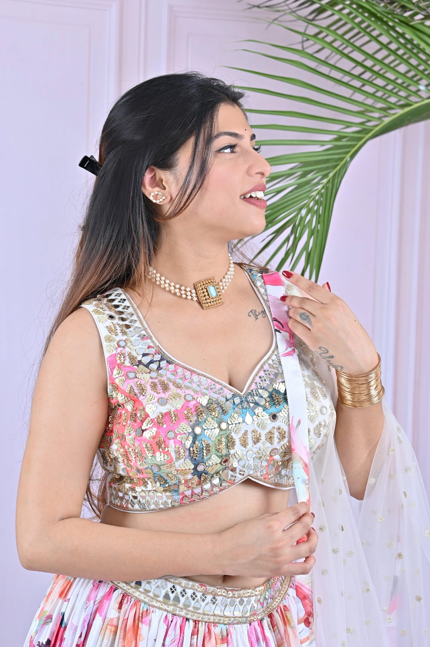 Floral Georgette Lehenga