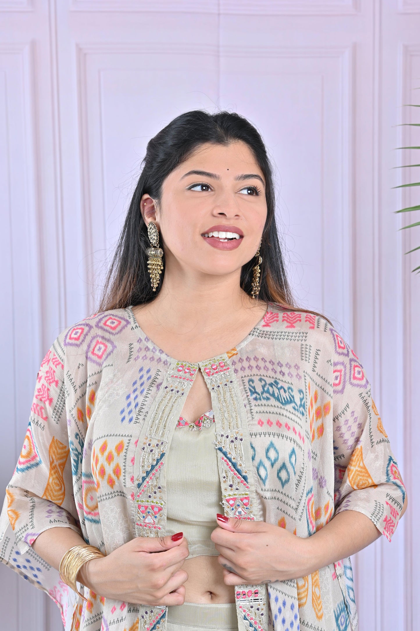 Beige Bohemian Plazzo Set