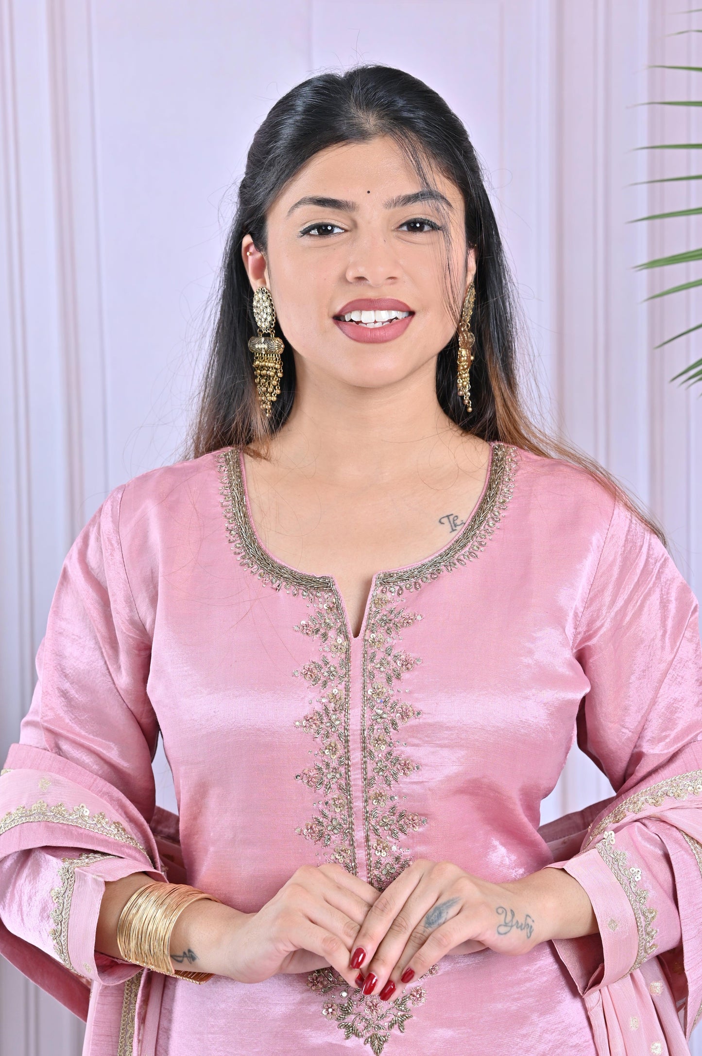 Blush Pink Embellished Salwar