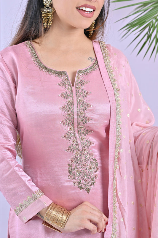 Blush Pink Embellished Salwar