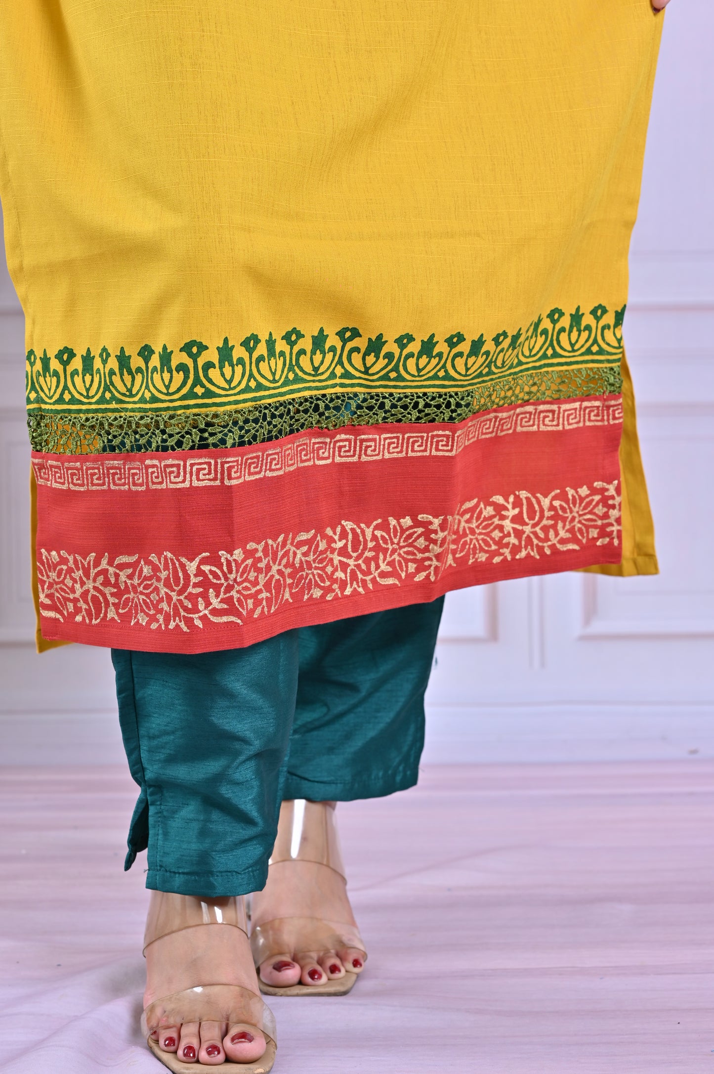 Mustard Yellow Straight Kurti
