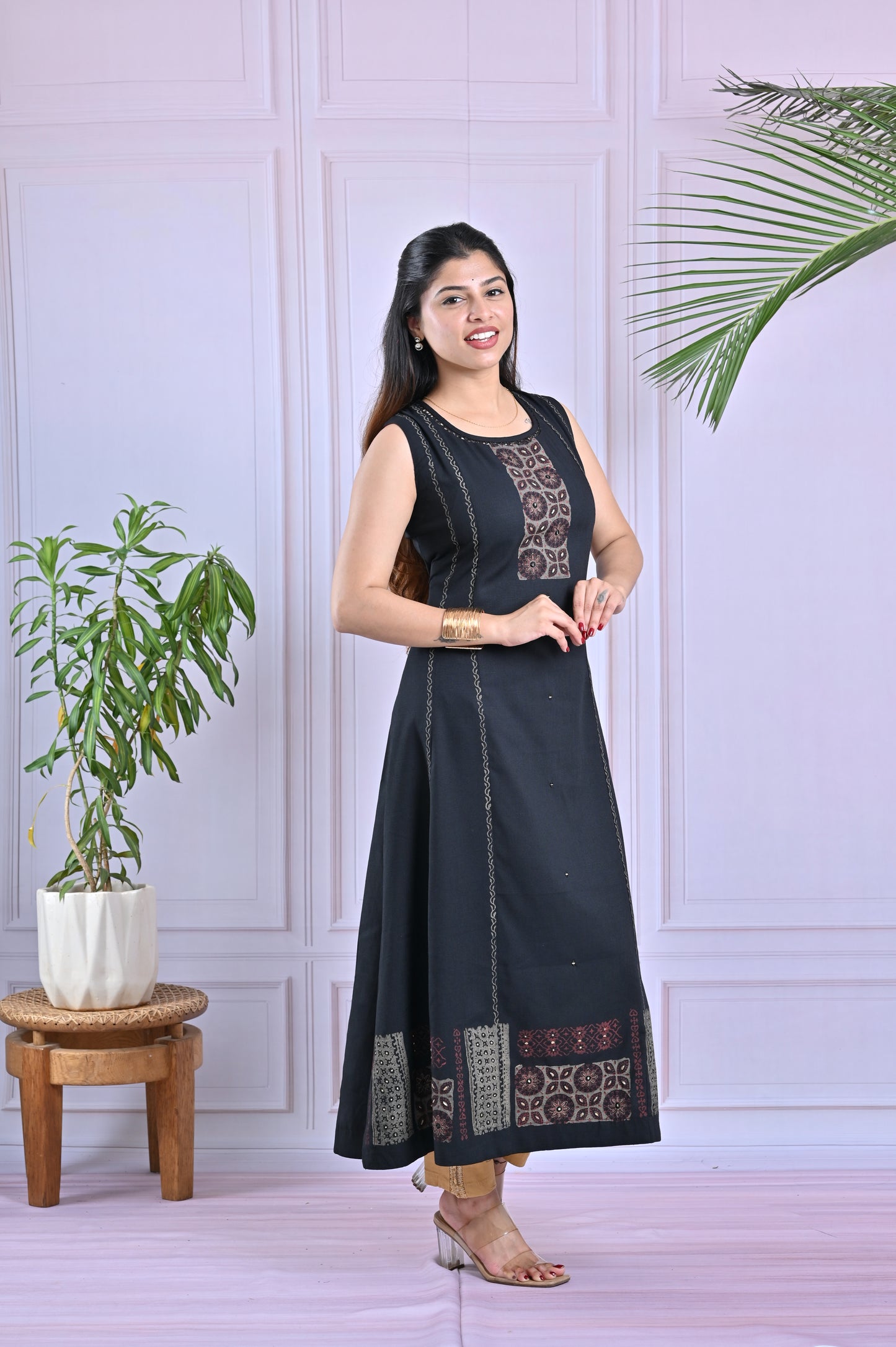 Midnight Black Stylish Kurti
