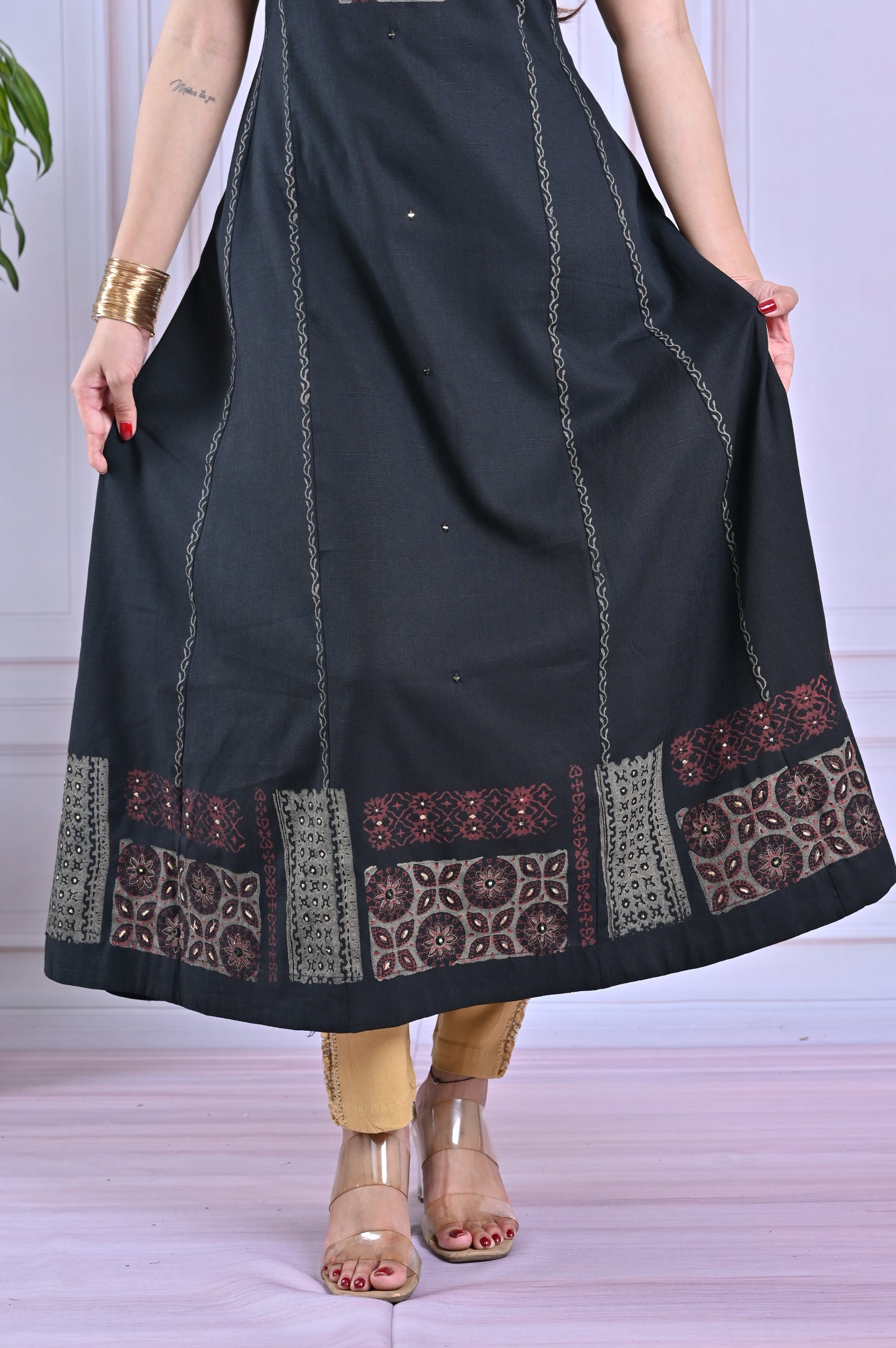 Midnight Black Stylish Kurti