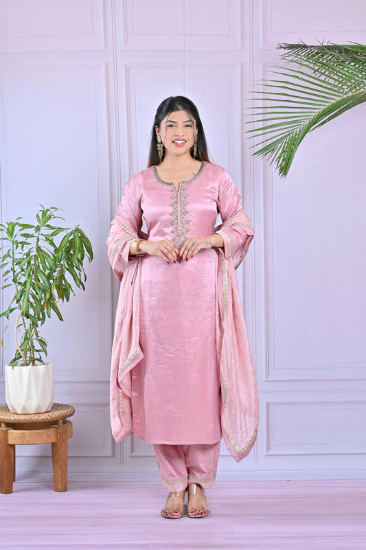Blush Pink Embellished Salwar