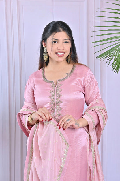 Blush Pink Embellished Salwar
